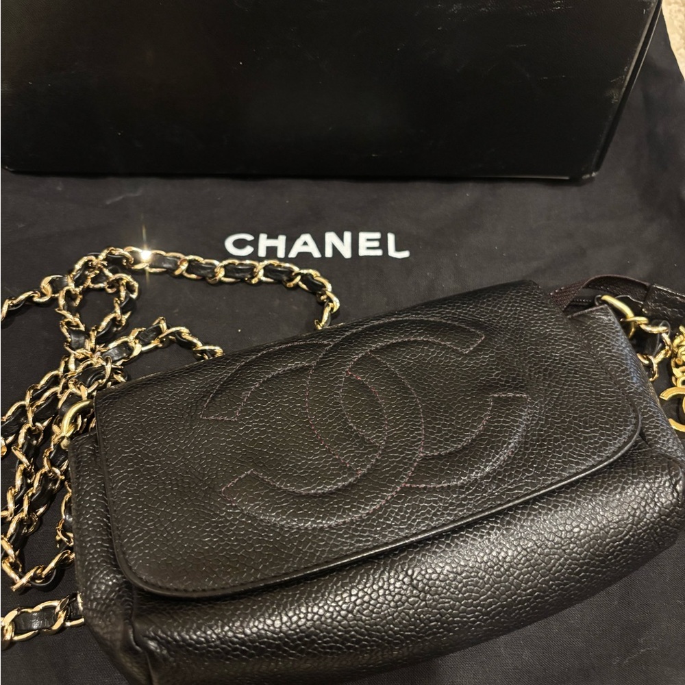 Chanel Black Leather Chain Bag - Picture 9 of 15